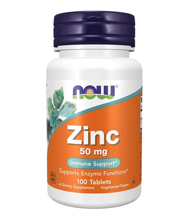 NOW FOODS | ZINC 50 MG IMMUNE SUPPORT TABLETS